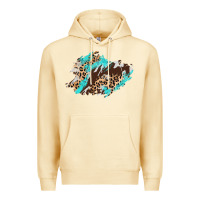 Pina Colada cowhide leopard turquoise patch Premium Hoodie - AdoDesignShop