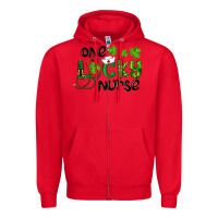 Red one lucky nurse Zipper Hoodie - RanaPortraitStore