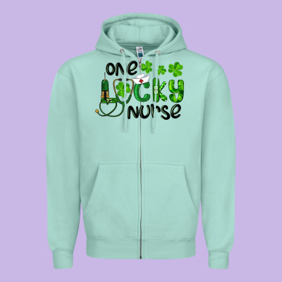Zipper Hoodie one lucky nurse