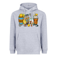 Heather Grey lacrosse coffee cups Heavyweight Hoodie - Zillion Design Studio