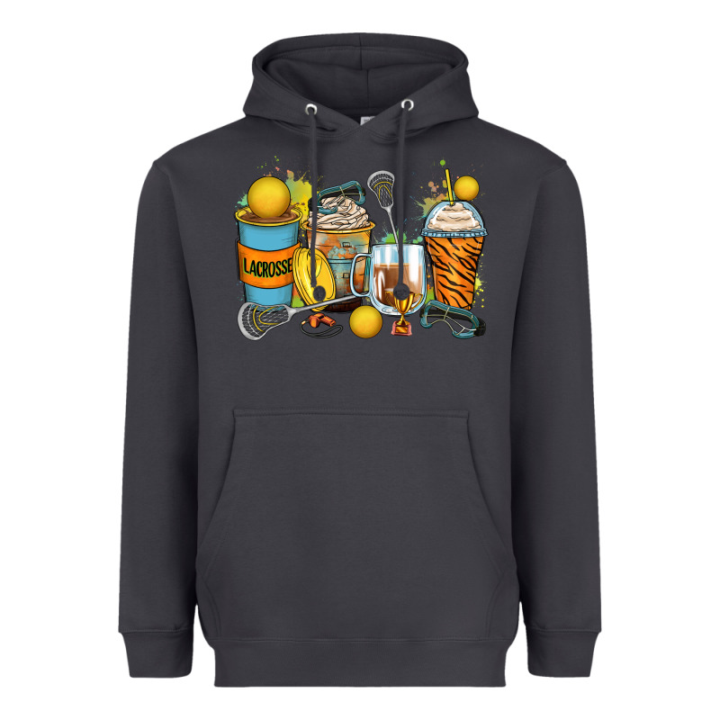 Lacrosse Coffee Cups Heavyweight Hoodie by Zillion Design Studio | Teevron