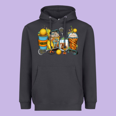 Lacrosse Coffee Cups Heavyweight Hoodie Designed By Zillion Design Studio