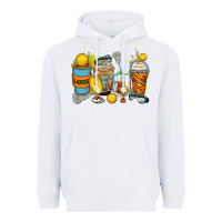 White lacrosse coffee cups Heavyweight Hoodie - Zillion Design Studio