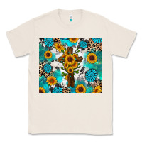 Natural sunflower cross cowhide gemstones Classic Tee - RanaPortraitStore