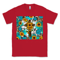 Red sunflower cross cowhide gemstones Classic Tee - RanaPortraitStore