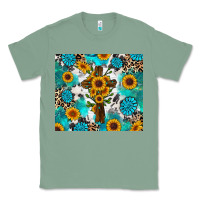 Sage sunflower cross cowhide gemstones Classic Tee - RanaPortraitStore