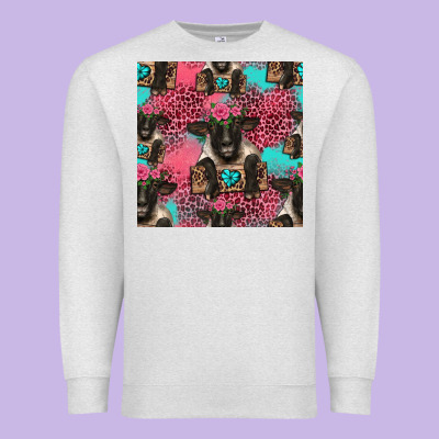 Black Sheep Seamless Pattern Premium Sweatshirt Designed By Hra Design Shop