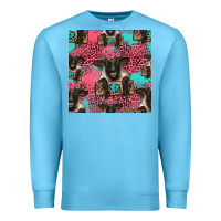 Ocean Blue black sheep seamless pattern Premium Sweatshirt - HRA Design Shop