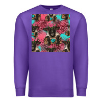 Purple black sheep seamless pattern Premium Sweatshirt - HRA Design Shop