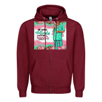 Burgundy she works willingly with her hands afro nurse Zipper Hoodie - RanaPortraitStore