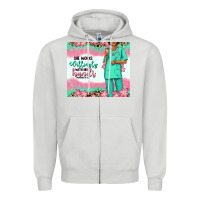 Dove Grey she works willingly with her hands afro nurse Zipper Hoodie - RanaPortraitStore