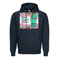 Navy she works willingly with her hands afro nurse Zipper Hoodie - RanaPortraitStore