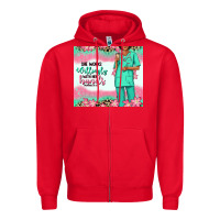 Red she works willingly with her hands afro nurse Zipper Hoodie - RanaPortraitStore