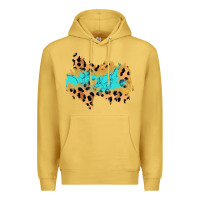 Antique Gold glitter leopard turquoise patch Premium Hoodie - AdoDesignShop