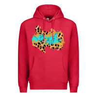 Cardinal glitter leopard turquoise patch Premium Hoodie - AdoDesignShop