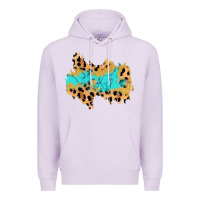 Glitter Leopard Turquoise Patch Premium Hoodie | Teevron