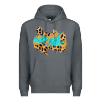 Rock glitter leopard turquoise patch Premium Hoodie - AdoDesignShop