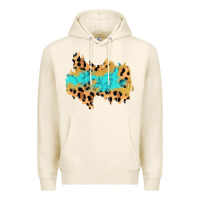 Tofu glitter leopard turquoise patch Premium Hoodie - AdoDesignShop