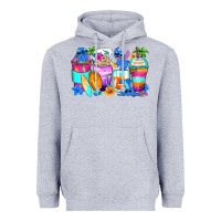 Heather Grey stitch summer coffee cups Heavyweight Hoodie - Zillion Design Studio
