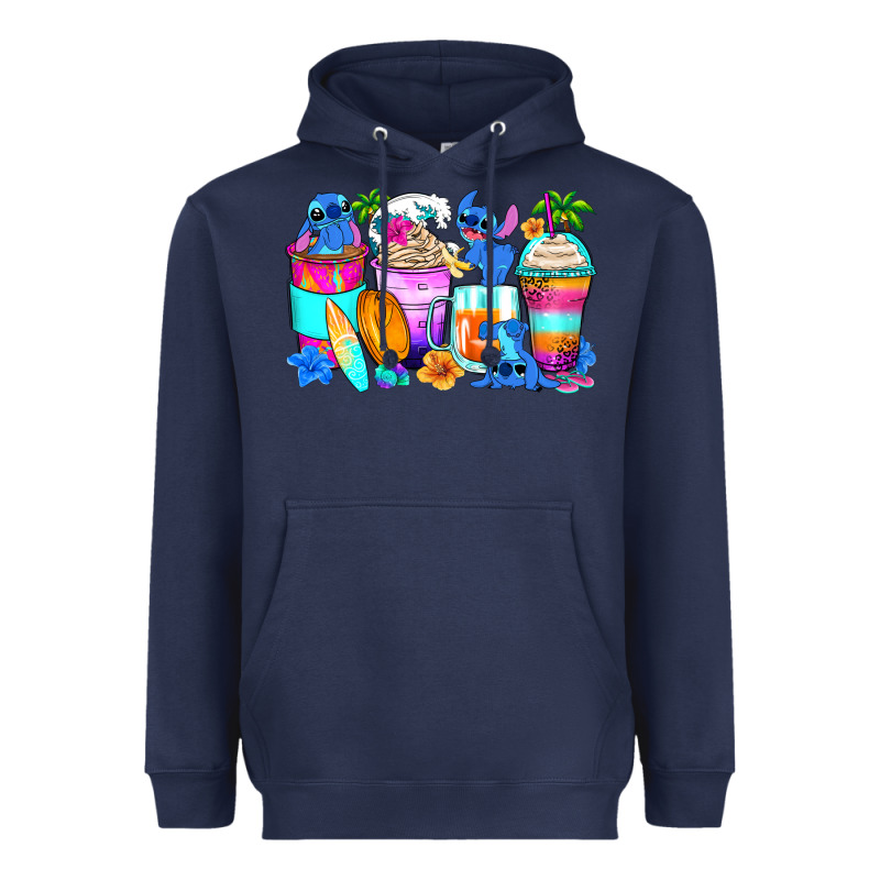 Stitch Summer Coffee Cups Heavyweight Hoodie by Zillion Design Studio | Teevron
