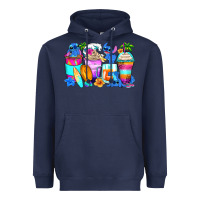 Navy stitch summer coffee cups Heavyweight Hoodie - Zillion Design Studio