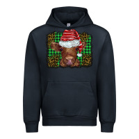 Navy christmas leopard buffalo plaid baby highland cow Urban Hoodie - BarkalooDesign