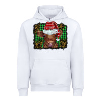 White christmas leopard buffalo plaid baby highland cow Urban Hoodie - BarkalooDesign