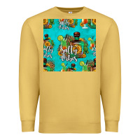 Antique Gold salty vibes seamless pattern Premium Sweatshirt - HRA Design Shop