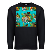 Black salty vibes seamless pattern Premium Sweatshirt - HRA Design Shop