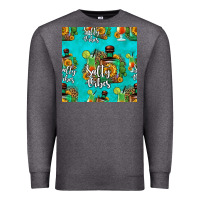 Charcoal Heather salty vibes seamless pattern Premium Sweatshirt - HRA Design Shop