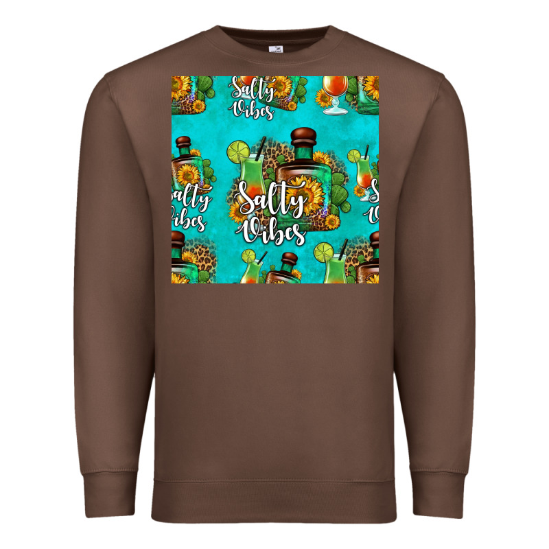 Salty Vibes Seamless Pattern Premium Sweatshirt by HRA Design Shop | Teevron