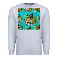 Heather Grey salty vibes seamless pattern Premium Sweatshirt - HRA Design Shop