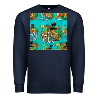 Navy salty vibes seamless pattern Premium Sweatshirt - HRA Design Shop
