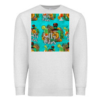 Oatmeal Heather salty vibes seamless pattern Premium Sweatshirt - HRA Design Shop