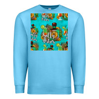 Ocean Blue salty vibes seamless pattern Premium Sweatshirt - HRA Design Shop