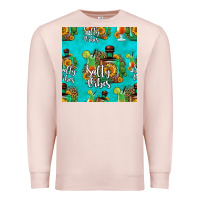 Pale Pink salty vibes seamless pattern Premium Sweatshirt - HRA Design Shop