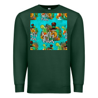 Sports Green salty vibes seamless pattern Premium Sweatshirt - HRA Design Shop