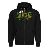 Black st patricks day love nurse Zipper Hoodie - RanaPortraitStore