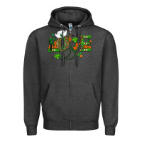 Charcoal Heather st patricks day love nurse Zipper Hoodie - RanaPortraitStore