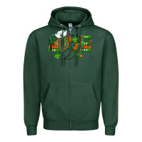 Sports Green st patricks day love nurse Zipper Hoodie - RanaPortraitStore