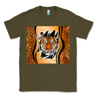 Army Green tiger scratch mark Classic Tee - RanaPortraitStore