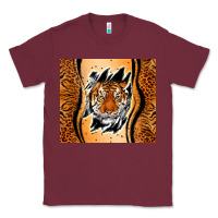 Burgundy tiger scratch mark Classic Tee - RanaPortraitStore