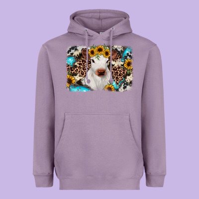 Cowhide Leopard Calf Heavyweight Hoodie Designed By Ranaportraitstore