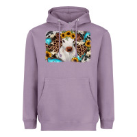 Lavender cowhide leopard calf Heavyweight Hoodie - RanaPortraitStore