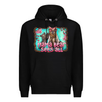 Black mama bear sees all Premium Hoodie - Artiststas