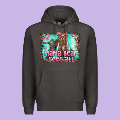Mama Bear Sees All Premium Hoodie Designed By Artiststas