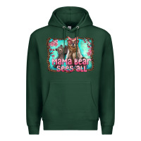Sports Green mama bear sees all Premium Hoodie - Artiststas