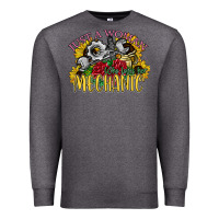 Charcoal Heather just a woman who loves her mechanic Premium Sweatshirt - SublimationCraftShop