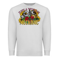Dove Grey just a woman who loves her mechanic Premium Sweatshirt - SublimationCraftShop
