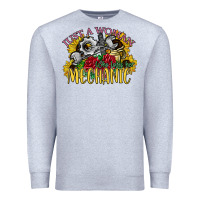 Heather Grey just a woman who loves her mechanic Premium Sweatshirt - SublimationCraftShop